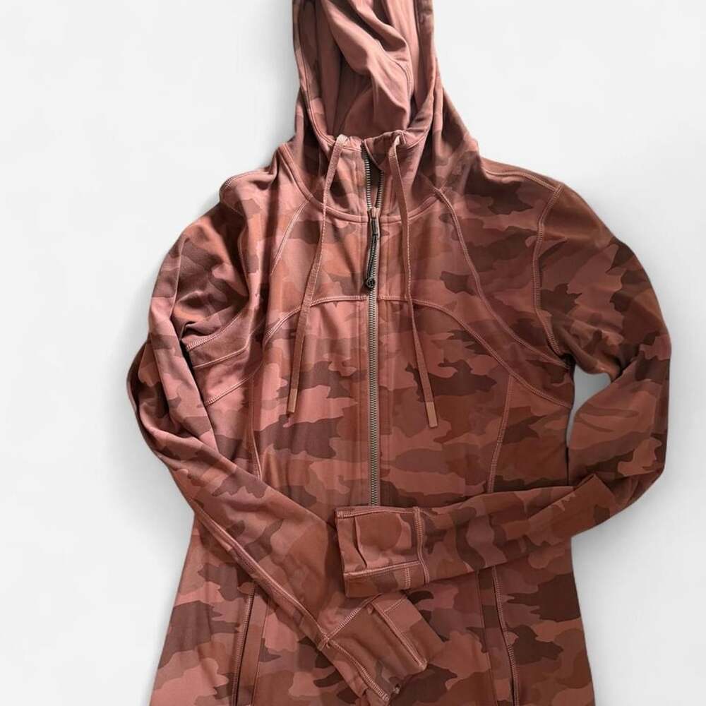 Lululemon Define Jacket Size 8 Brown Camo Nulu